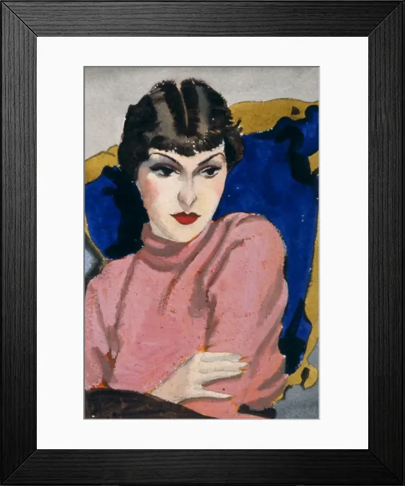 Framed Print : Portrait of a young woman by David Wright, 1930s Framed Print : Portrait of a young woman by David Wright, 1930s