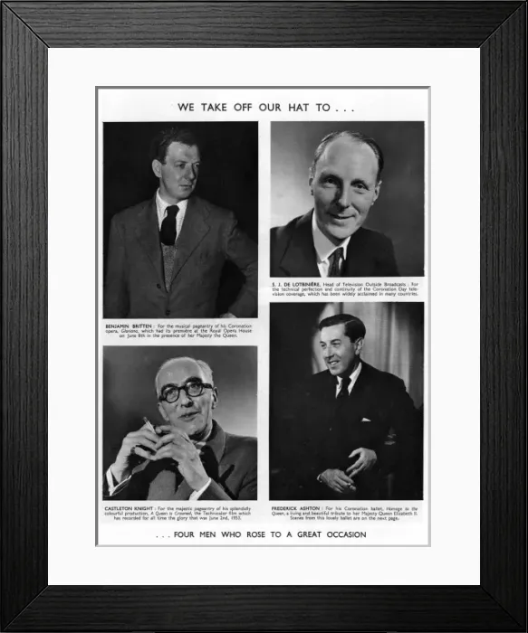 Framed Print : Coronation 1953 - 4 men who rose to the occasion Framed Print : Coronation 1953 - 4 men who rose to the occasion