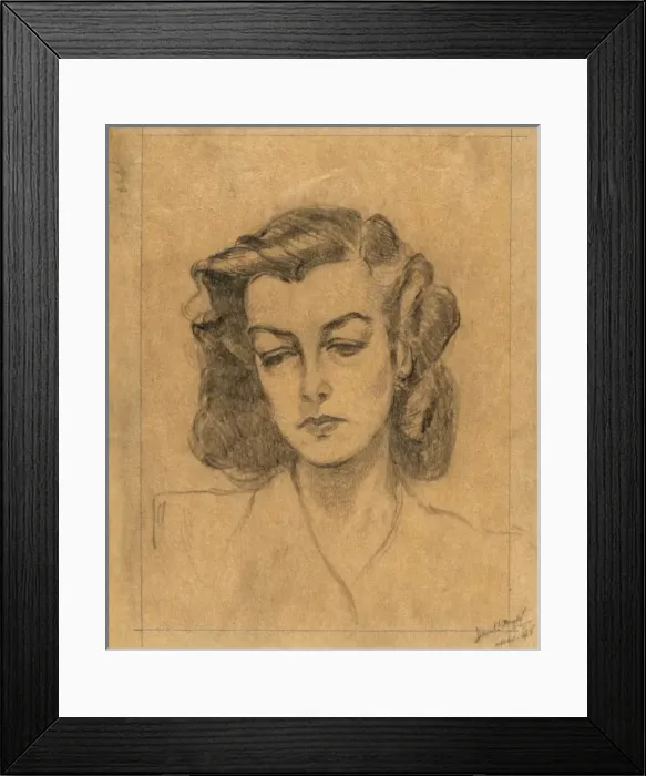 Framed Print : Portrait of a woman by David Wright Framed Print : Portrait of a woman by David Wright