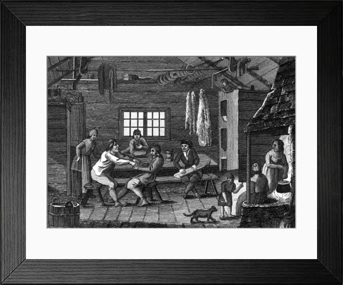 Framed Print : Finlanders singing, c. 1800 Framed Print : Finlanders singing, c. 1800