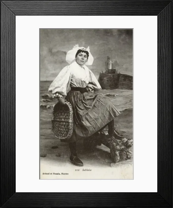 Framed Print : Woman of the Sablaise Region, France Framed Print : Woman of the Sablaise Region, France