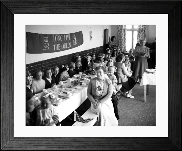 Framed Print : Coronation party, Walton-on-the-Naze, Essex Framed Print : Coronation party, Walton-on-the-Naze, Essex