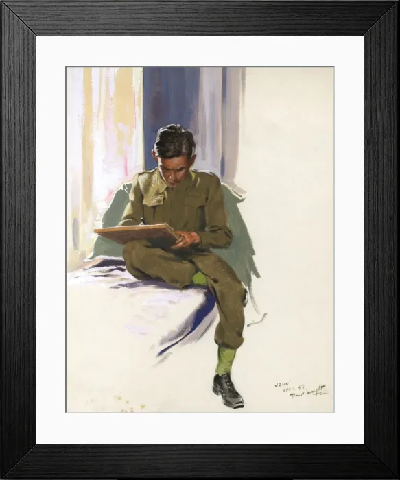 Framed Print : Soldier, World War II by David Wright Framed Print : Soldier, World War II by David Wright