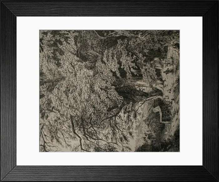 Framed Print : Scene in a country churchyard Framed Print : Scene in a country churchyard