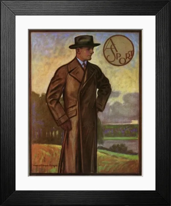 Framed Print : Smart man in a tweed overcoat Framed Print : Smart man in a tweed overcoat