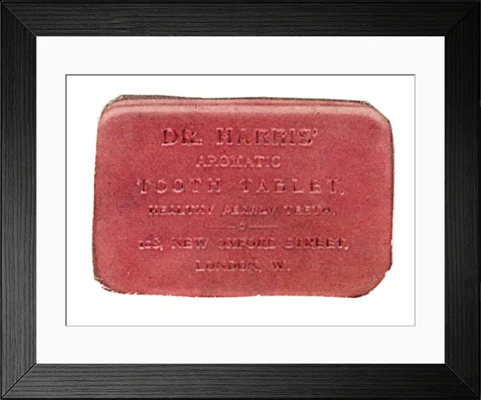 Framed Print : Dr Harris aromatic tooth tablet Framed Print : Dr Harris aromatic tooth tablet