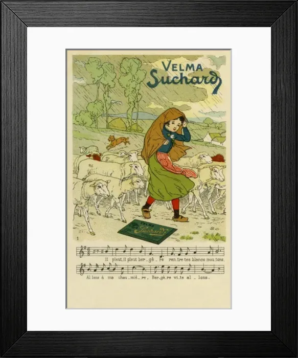 Framed Print : Velma Suchard advertisement Framed Print : Velma Suchard advertisement