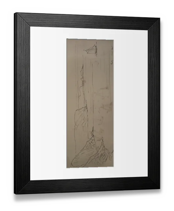 Framed Print : Sketch of North Beach, Tenby, Wales Framed Print : Sketch of North Beach, Tenby, Wales