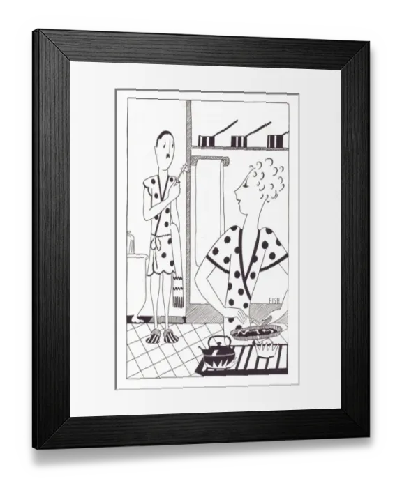 Framed Print : Art deco illustration by Fish, 1927 Framed Print : Art deco illustration by Fish, 1927