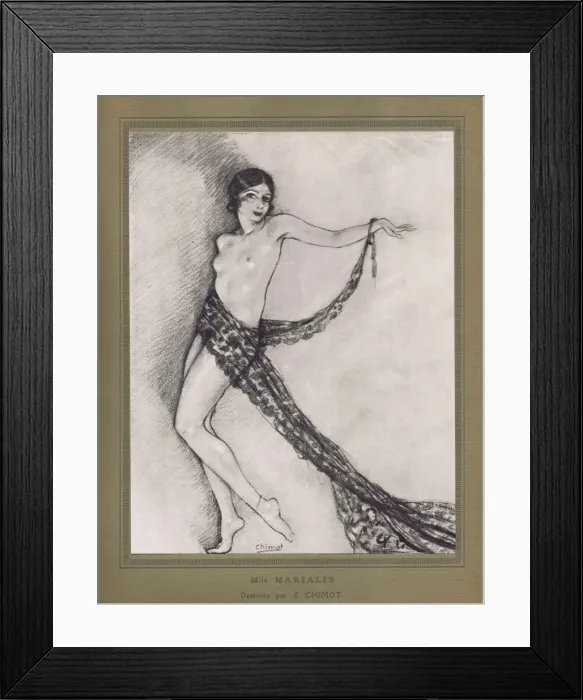 Framed Print : Sketch of Marialis in the revue Bonjour Paris at the Casino Framed Print : Sketch of Marialis in the revue Bonjour Paris at the Casino