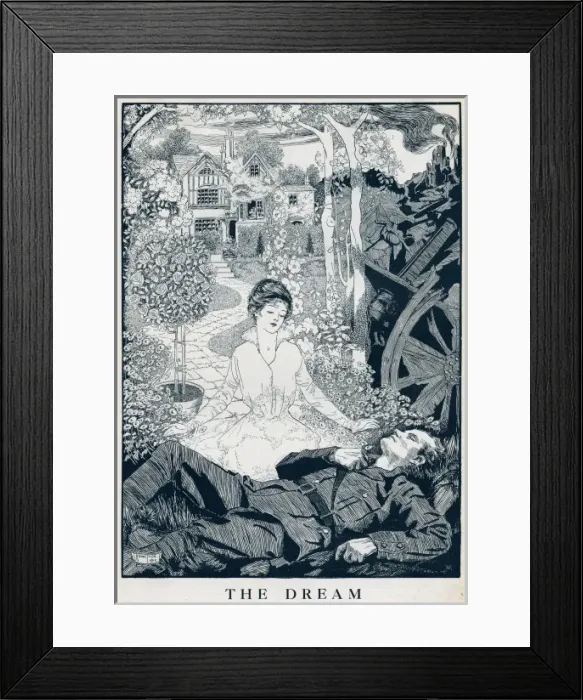 Framed Print : Saintly sweetheart in the dreams of this slumbering soldier Framed Print : Saintly sweetheart in the dreams of this slumbering soldier