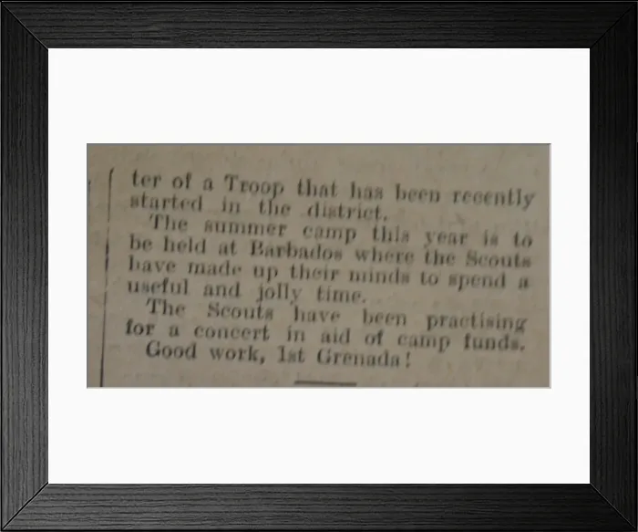 Framed Print : Item from The Scout newspaper Framed Print : Item from The Scout newspaper