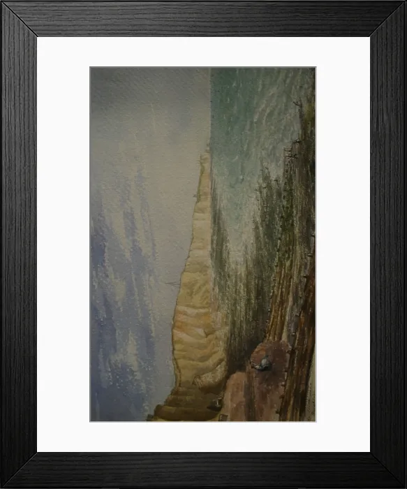 Framed Print : View of cliffs near Brighton, Sussex Framed Print : View of cliffs near Brighton, Sussex