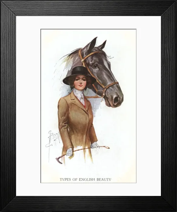 Framed Print : A smart lady rider with her mount Framed Print : A smart lady rider with her mount