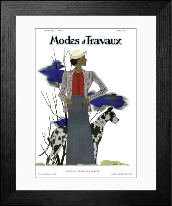 Framed Print : Modes et Travaux front cover. Art deco Framed Print : Modes et Travaux front cover. Art deco