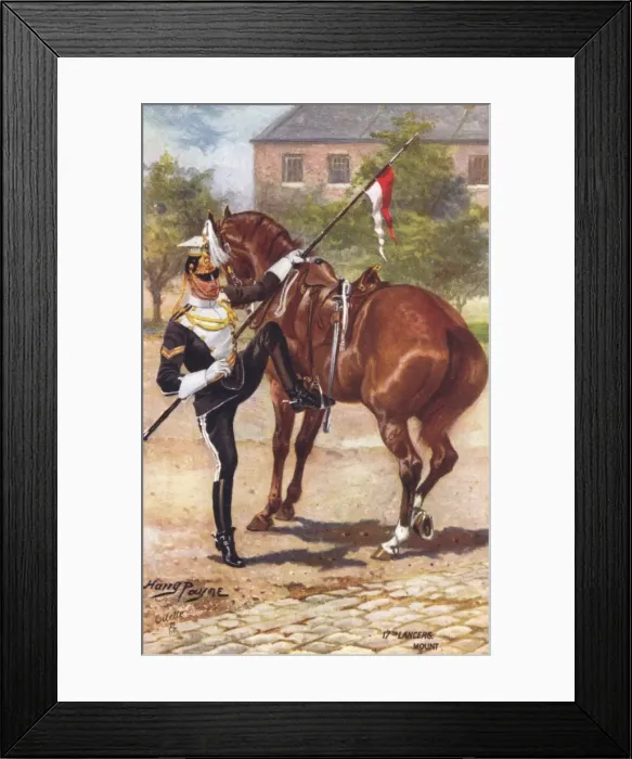 Framed Print : 17th Lancers - Mounting Framed Print : 17th Lancers - Mounting
