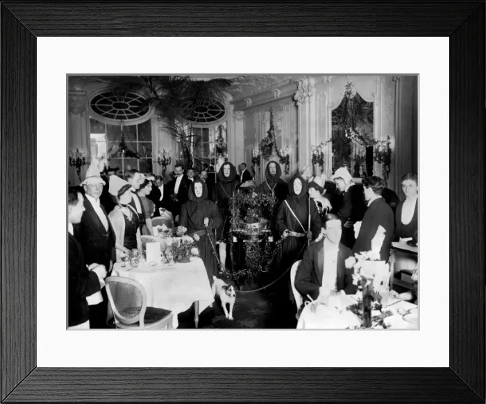 Framed Print : Guests at a Christmas or New Years Party Framed Print : Guests at a Christmas or New Years Party