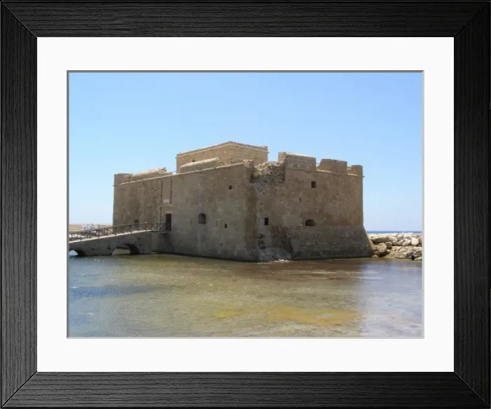 Framed Print : Pafos Castle, medieval, Pafos Harbour, Cyprus
