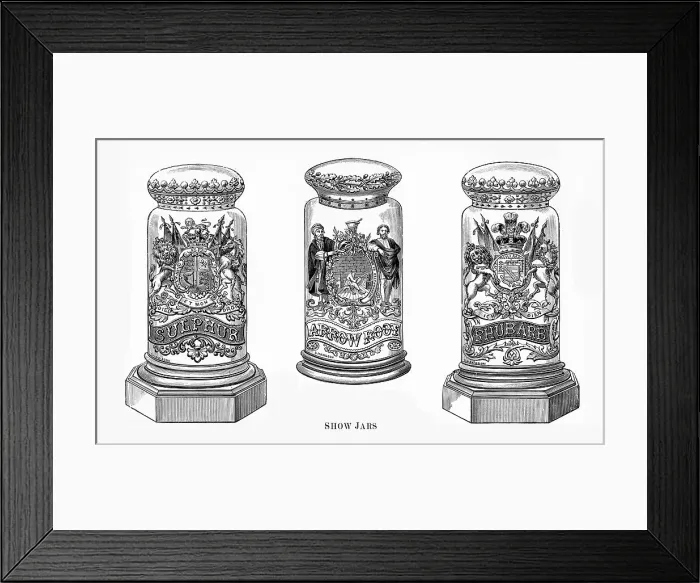 Framed Print : Show jars, from thes Maw and Sons catalogue Date: 1903 Framed Print : Show jars, from thes Maw and Sons catalogue Date: 1903