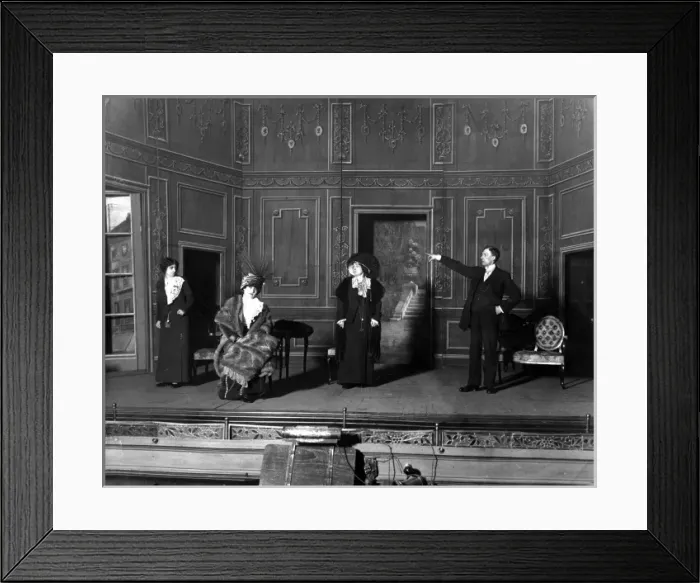 Framed Print : Scene from banned play, La Vierge Folle Framed Print : Scene from banned play, La Vierge Folle