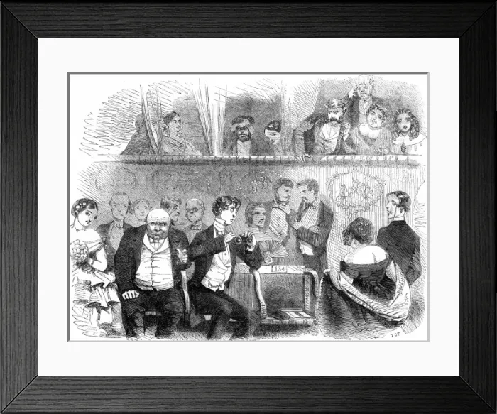 Framed Print : Theatre going: the audience, 1858 Framed Print : Theatre going: the audience, 1858