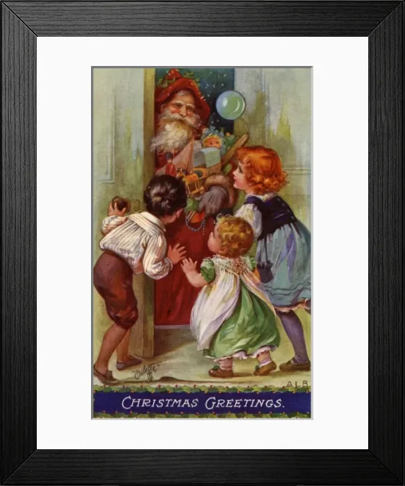 Framed Print : Greeting Santa Claus Framed Print : Greeting Santa Claus