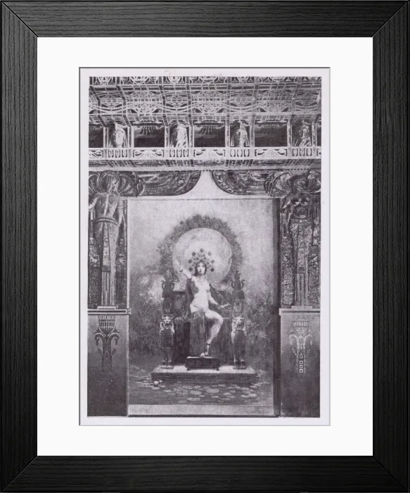 Framed Print : Circe painting in the Peacock Room of Murrays Restaurant, N Framed Print : Circe painting in the Peacock Room of Murrays Restaurant, N
