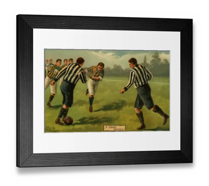 Framed Print : Football: A sound defence Date: c.1904 Framed Print : Football: A sound defence Date: c.1904