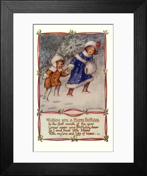 Framed Print : Children in the snow Framed Print : Children in the snow