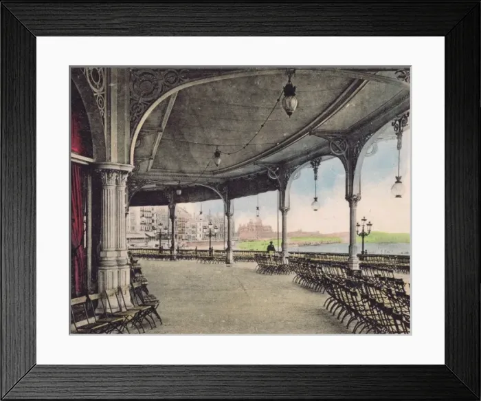 Framed Print : A view of the terrace at the Kursaal, Ostend, Belgium, 1920s Framed Print : A view of the terrace at the Kursaal, Ostend, Belgium, 1920s