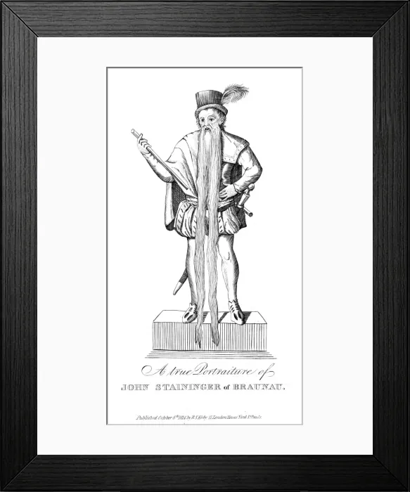 Framed Print : Jean Staininger, long bearded man Framed Print : Jean Staininger, long bearded man