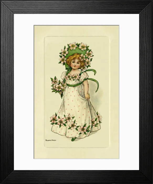 Framed Print : Girl with wild roses Framed Print : Girl with wild roses