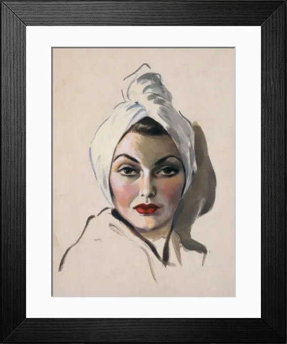 Framed Print : Woman in turban by David Wright Framed Print : Woman in turban by David Wright