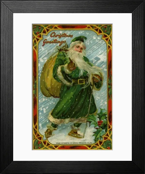 Framed Print : Santa with a sack of toys Framed Print : Santa with a sack of toys