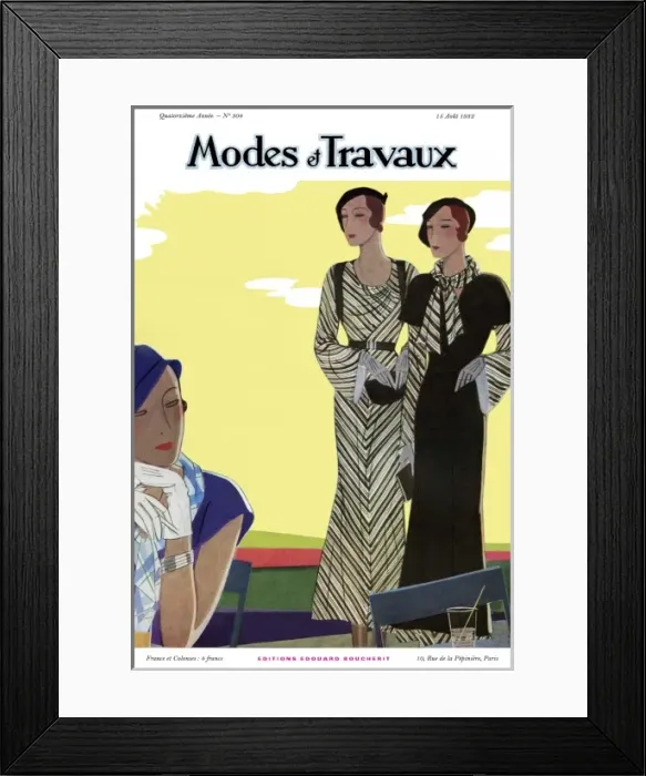 Framed Print : Modes et Travaux front cover. Art deco Framed Print : Modes et Travaux front cover. Art deco