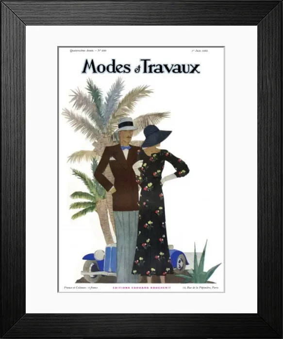 Framed Print : Modes et Travaux front cover. Art deco