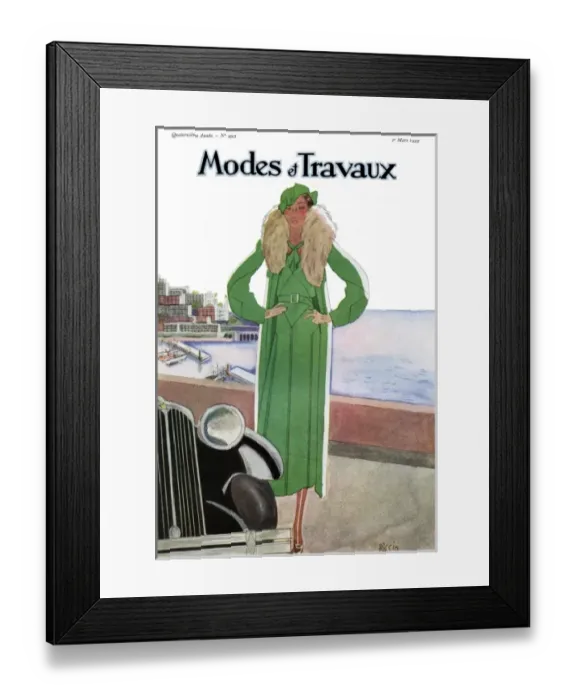 Framed Print : Modes et Travaux front cover. Art deco Framed Print : Modes et Travaux front cover. Art deco