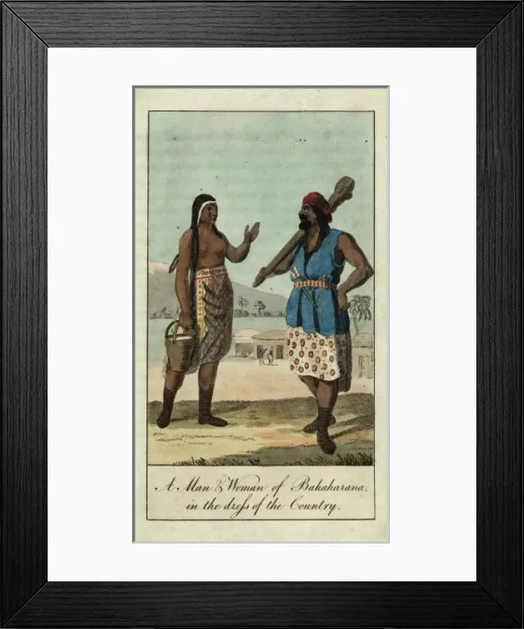 Framed Print : A man and woman of Bahaharana, Africa Framed Print : A man and woman of Bahaharana, Africa