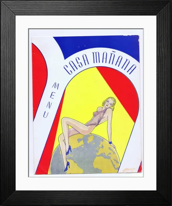 Framed Print : Menu card for the Casa Manana, New York, 1930s Framed Print : Menu card for the Casa Manana, New York, 1930s