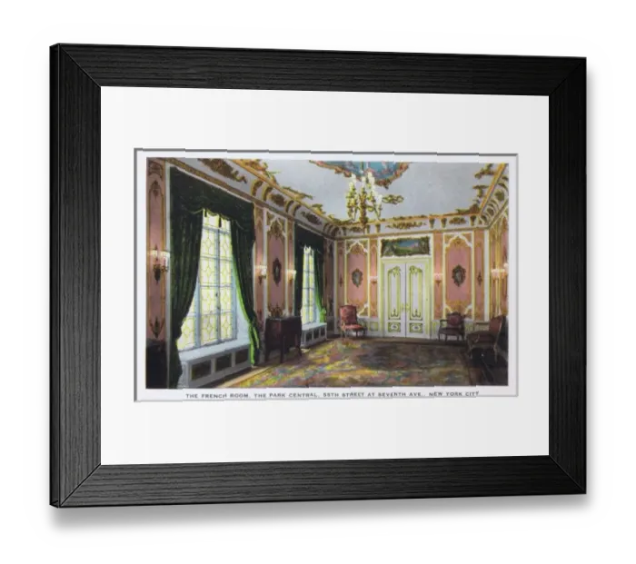 Framed Print : The French Room in the Park Central Hotel, New York, 1930s Framed Print : The French Room in the Park Central Hotel, New York, 1930s