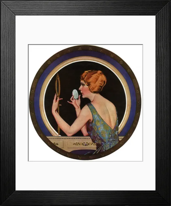 Framed Print : A woman at her mirror Framed Print : A woman at her mirror