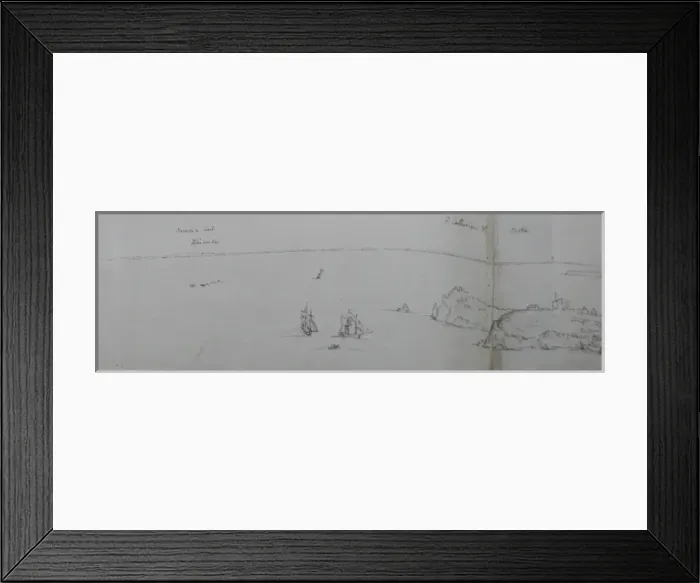 Framed Print : Sketch of Tenby, including St Catherines Island Framed Print : Sketch of Tenby, including St Catherines Island