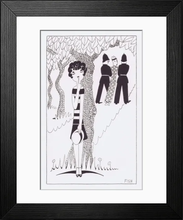 Framed Print : Art deco illustration by Fish, 1927 Framed Print : Art deco illustration by Fish, 1927