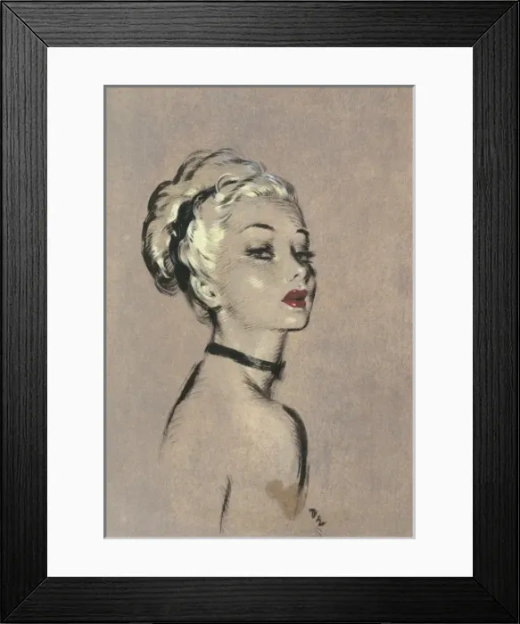 Framed Print : Head and shoulders of a blonde woman by David Wright Framed Print : Head and shoulders of a blonde woman by David Wright