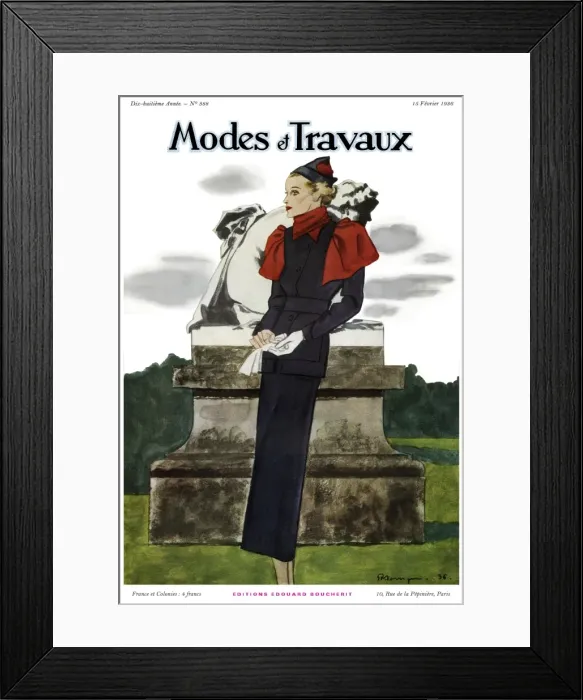 Framed Print : Modes et Travaux front cover. Art deco Framed Print : Modes et Travaux front cover. Art deco