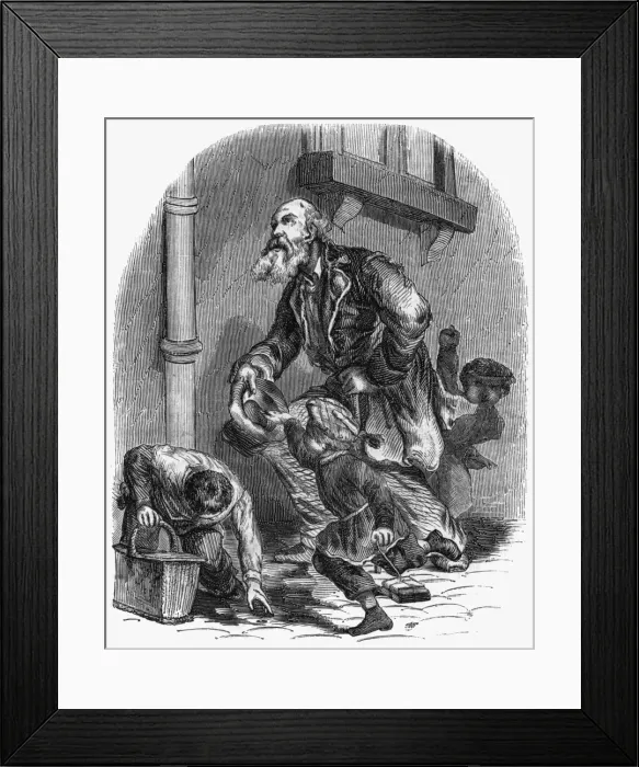Framed Print : Street music: A street singer, 1857 Framed Print : Street music: A street singer, 1857