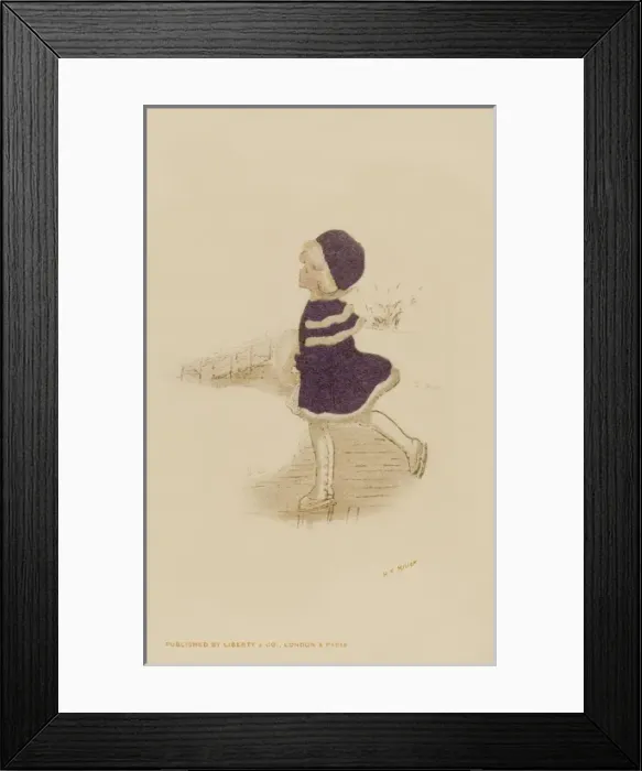 Framed Print : Winter scene. Skater Framed Print : Winter scene. Skater