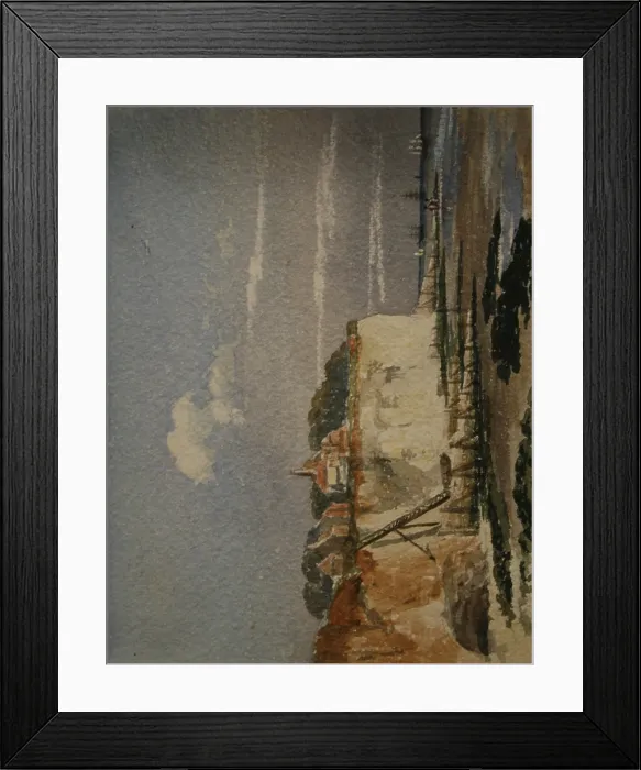 Framed Print : Watercolour sketch of Pegwell Bay, Kent Framed Print : Watercolour sketch of Pegwell Bay, Kent