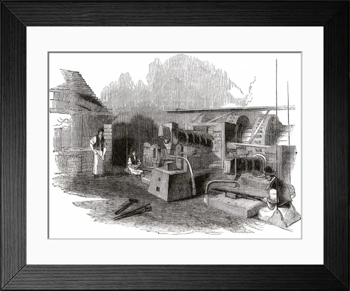 Framed Print : Shear and Tilt Hammers at Fitzalan Steel Works, Sheffield, Y Framed Print : Shear and Tilt Hammers at Fitzalan Steel Works, Sheffield, Y