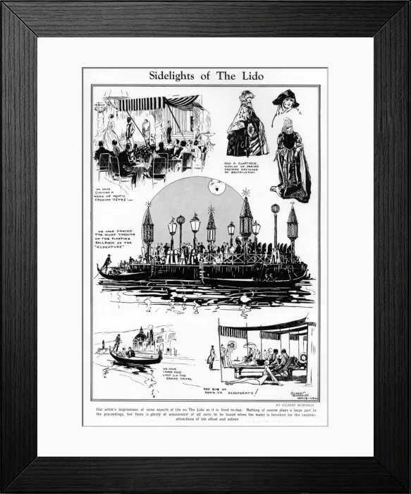 Framed Print : Sidelights of the Lido by Gilbert Rumbold Framed Print : Sidelights of the Lido by Gilbert Rumbold